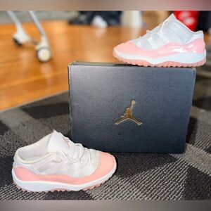 Jordan 11 Retro Low TD White Legend Pink Size 9C Toddler 645107-160
